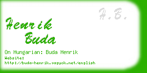 henrik buda business card